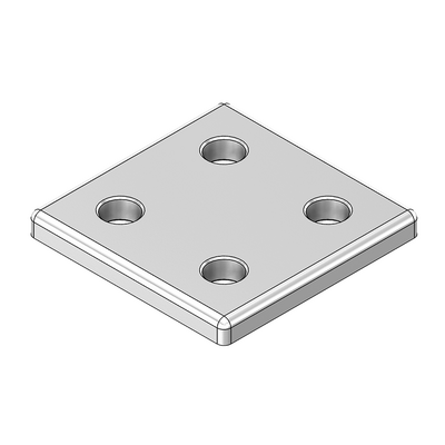 41-106-0 MODULAR SOLUTIONS ALUMINUM CONNECTING PLATE 60MM X 60MM FLAT WITH OUT HARDWARE